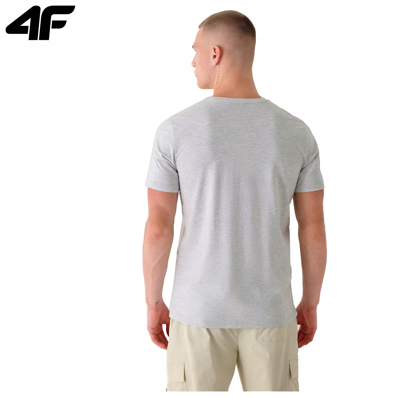 KOSZULKA MĘSKA 4F ZESTAW 2 SZT. TZ09 T-SHIRT PODKOSZULEK NA CO DZIEŃ M Linia regular