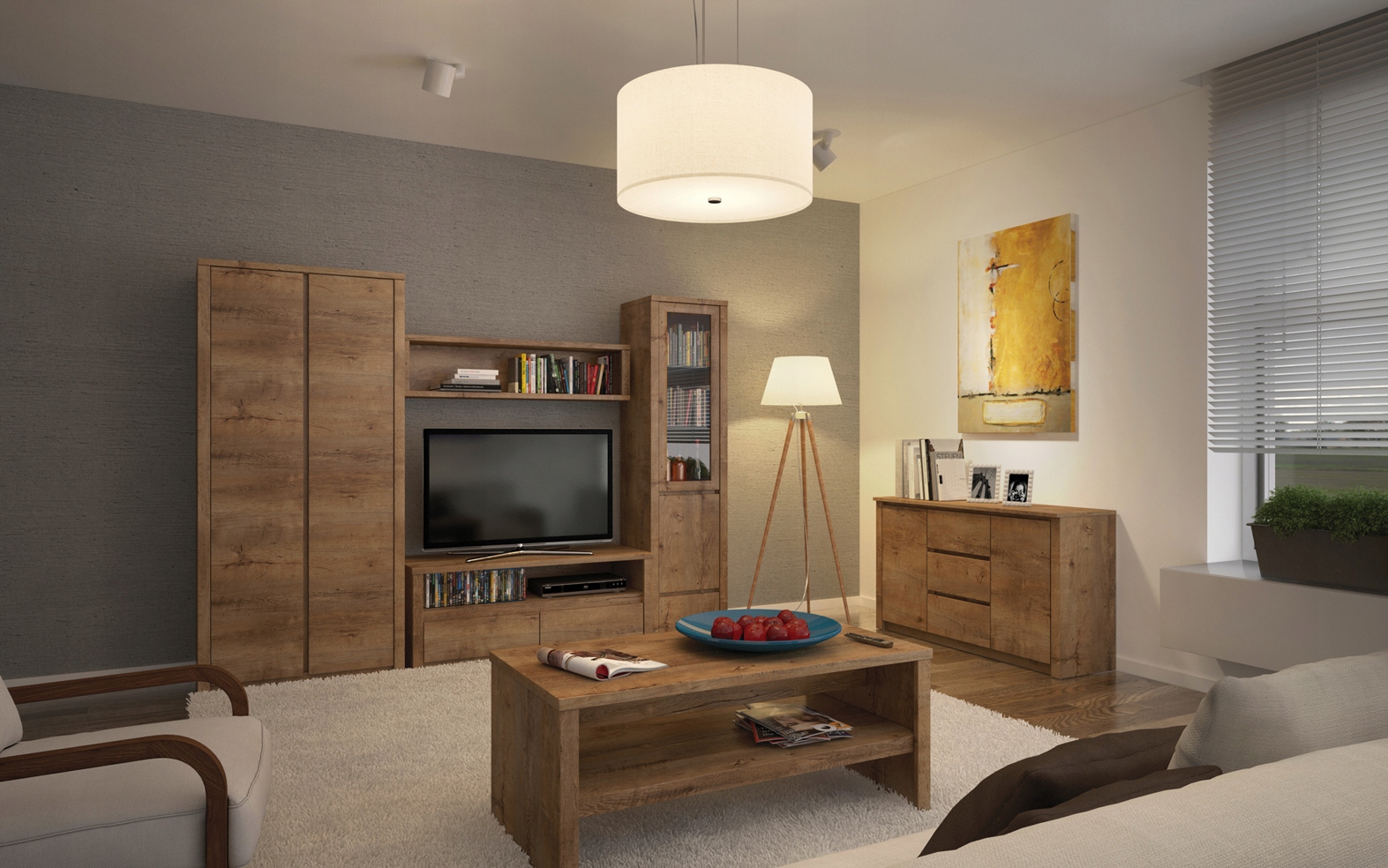 Komoda MONTANA K4D, dąb lefkas, GAŁA, GRATISY Kolor frontów dąb lefkas