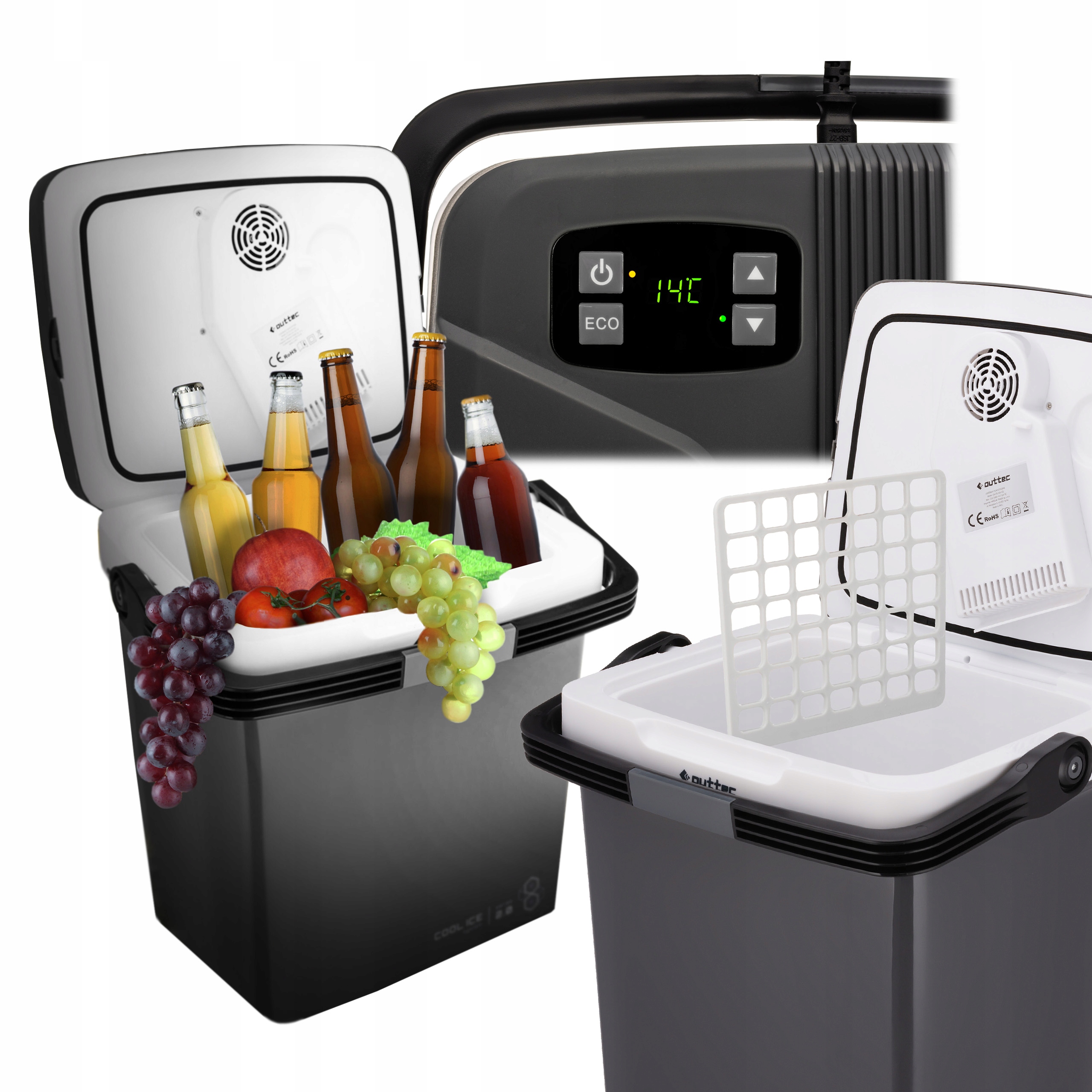 Lodówka Turystyczna Samochodowa Elektryczna 12V 230V 32L Outtec