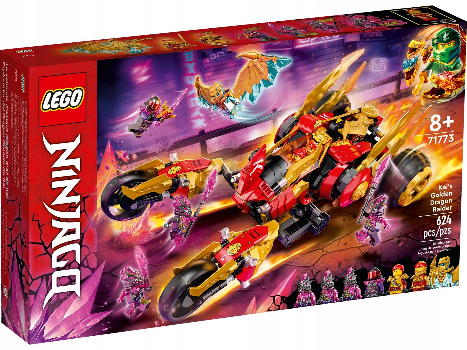 Lego 71773 Ninjago Kaiův zlatý dračí závodník