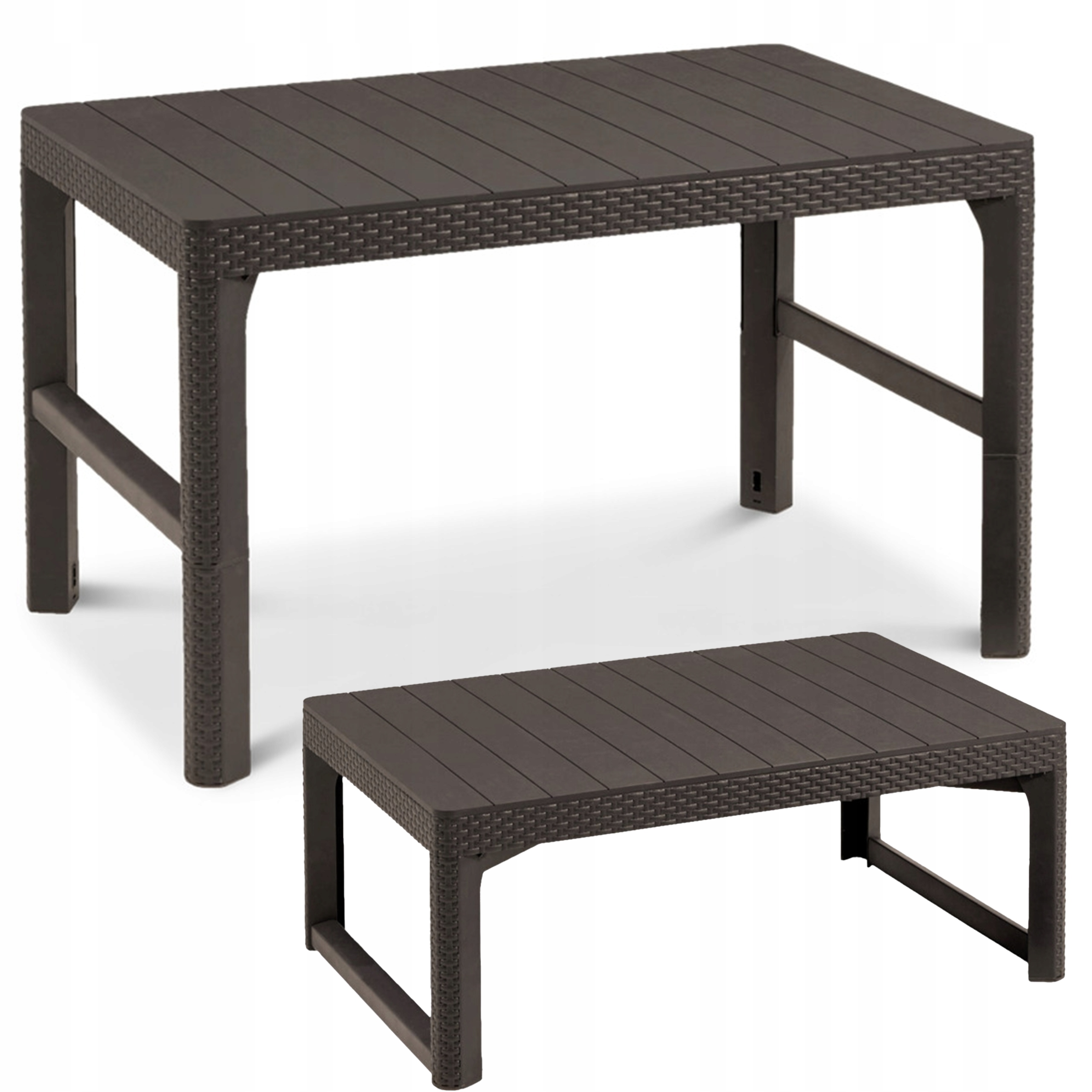 Stół Ogrodowy Balkonowy Lyon Keter Stolik Kawowy na Taras Regulowany 65 cm