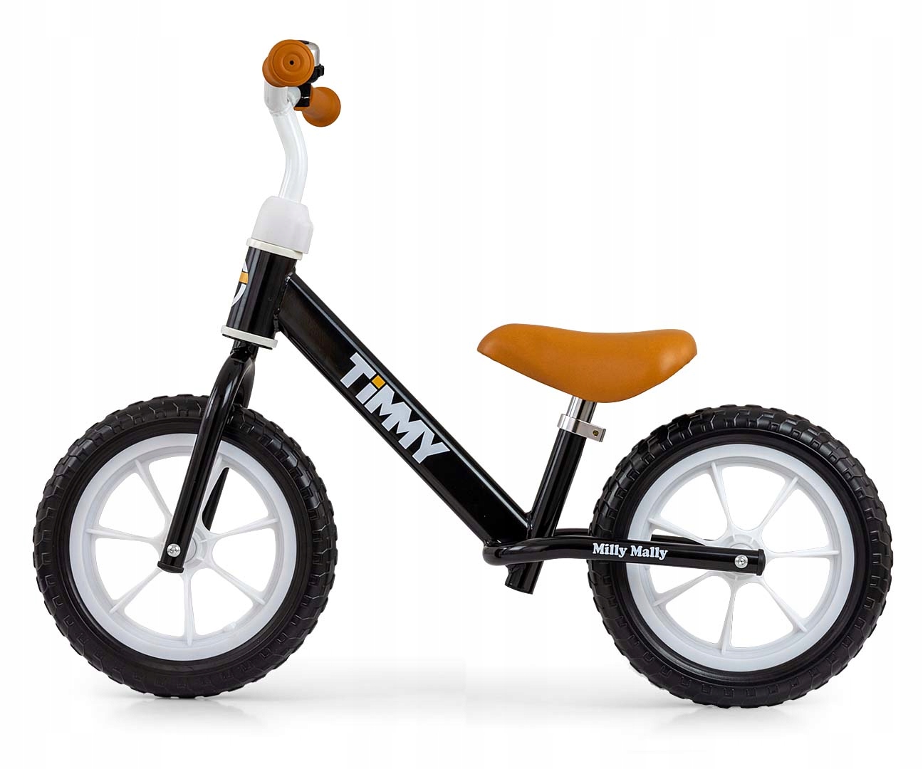 Rowerek Biegowy jeździk regulowane siodełko Timmy Milly Mally Black czarny
