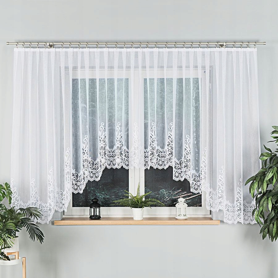 Záclona připravená pro žabky Berenika 530x160 bílá