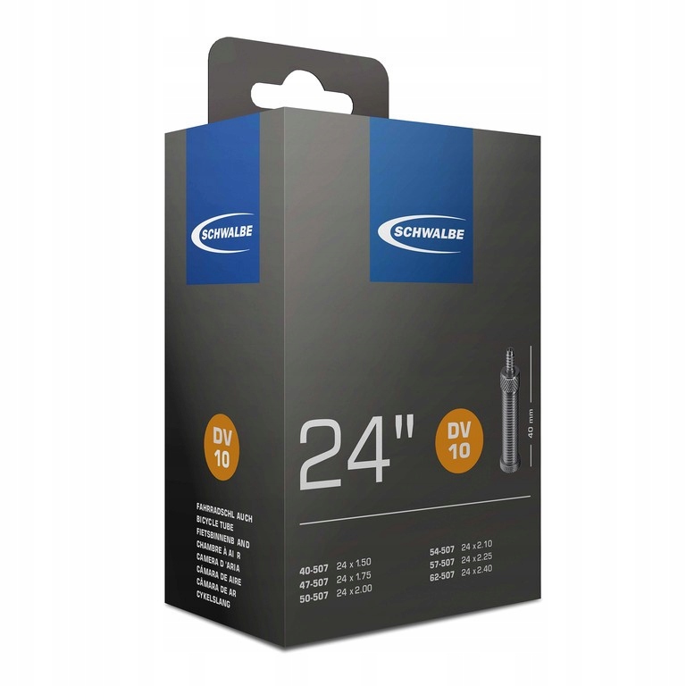 Schwalbe Duša Nr. 10 24x1. 50- 2. 40" 40/ 62- 507 Wp Dv40mm