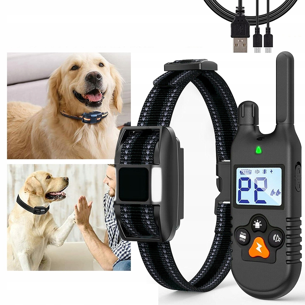 Levně Protištěkací Obojek S Dálkovým Ovládáním A 3 Režimy Voděodolného Příslušenství