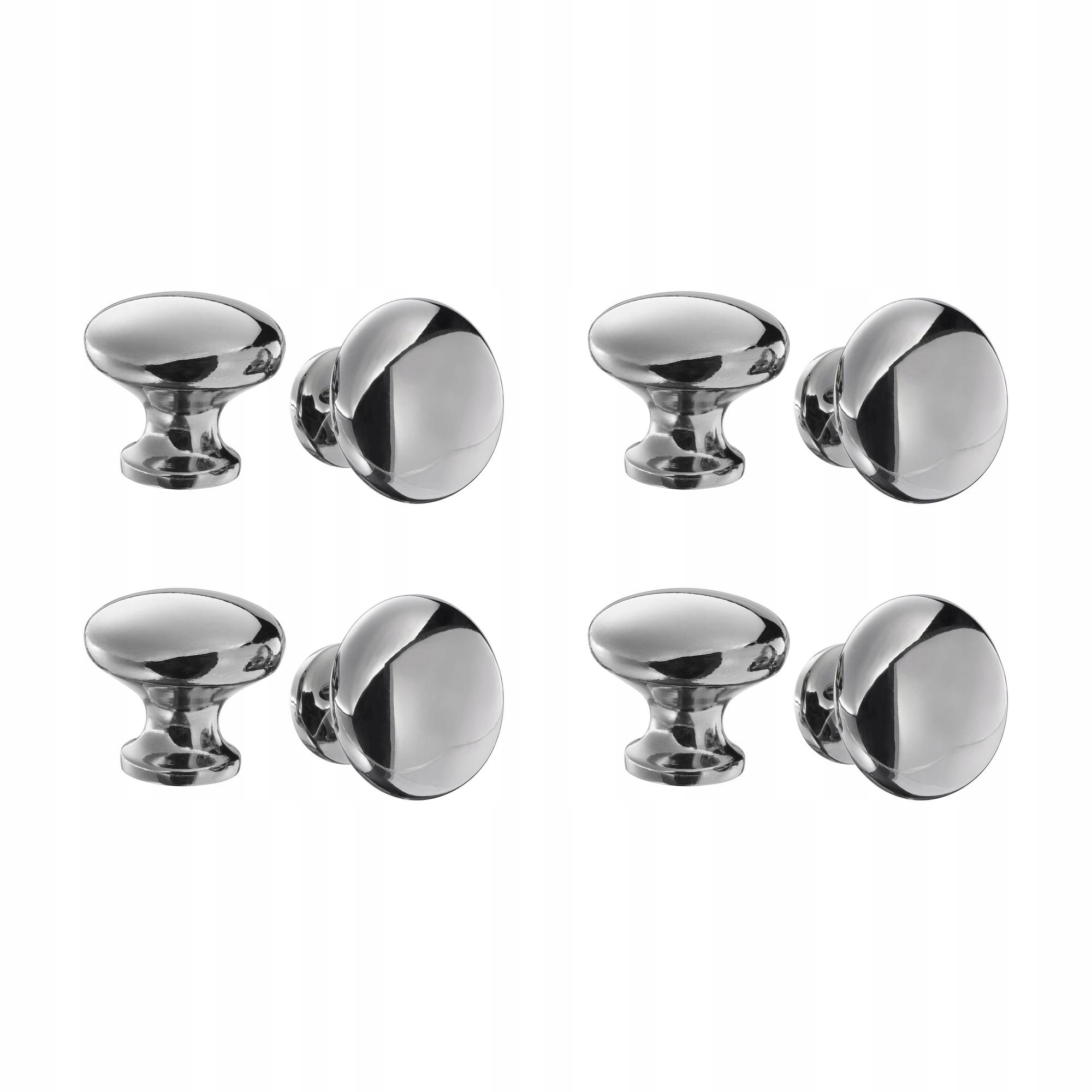 4 ks Chromovaný knoflík 27 mm Eneryda 2 kusy na nábytek