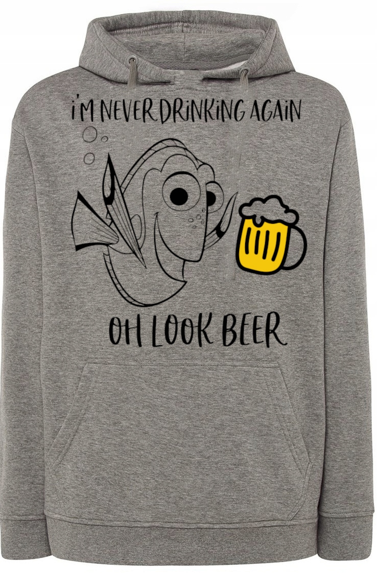 Už více nepije pivo Mikina S Kapucí vel. L