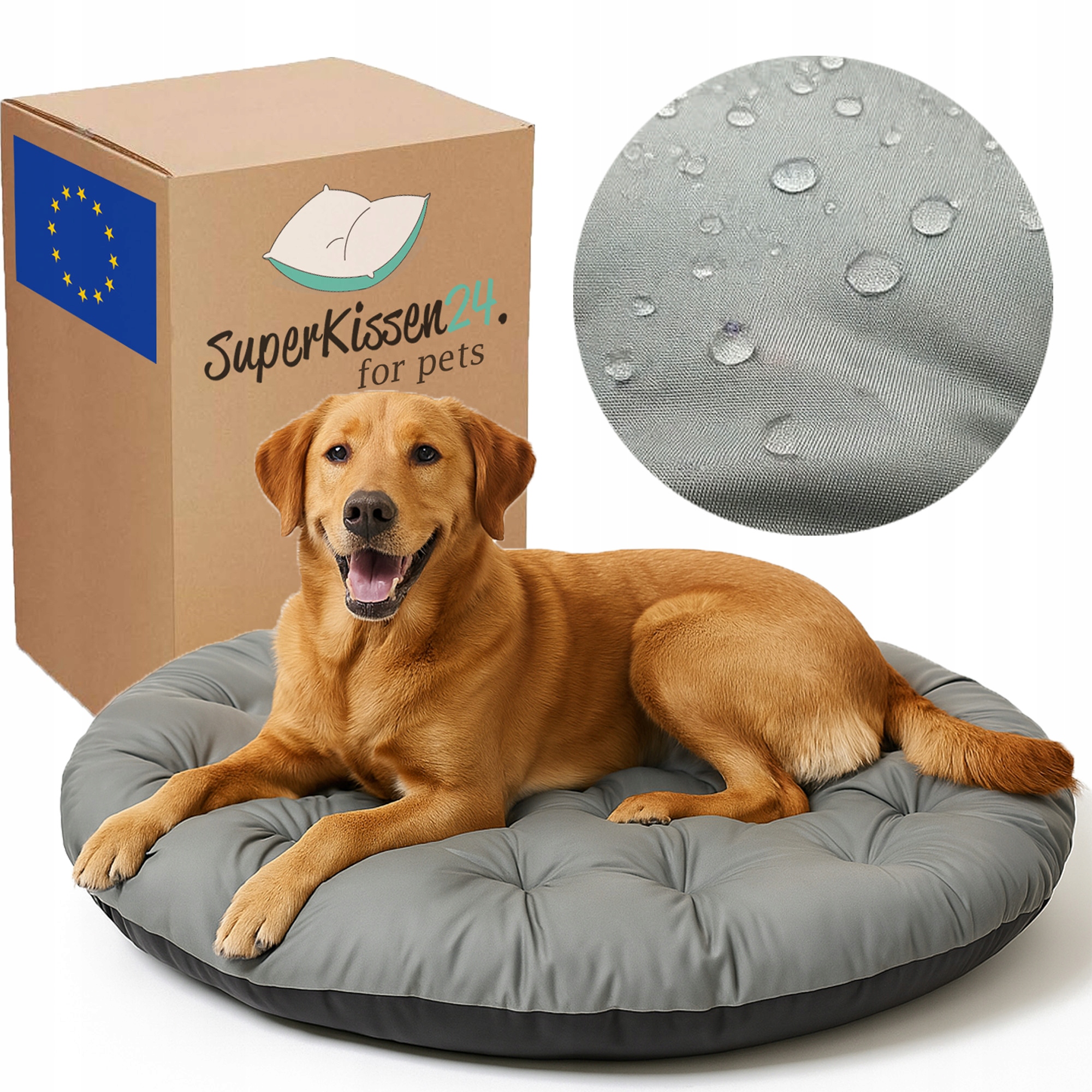 Levně Pelíšek pro psa polštář Voděodolný pohodlné potah polštář Kokon šedý