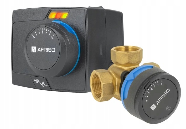 Afriso Arv 384 3-DROGOWY Obrotowy Zawór Mieszający 1" Siłownik Arm 343