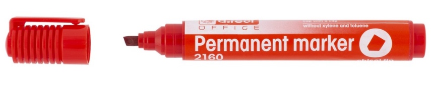 

Marker permanentny ścięty 2160 czerwony wodoodporn