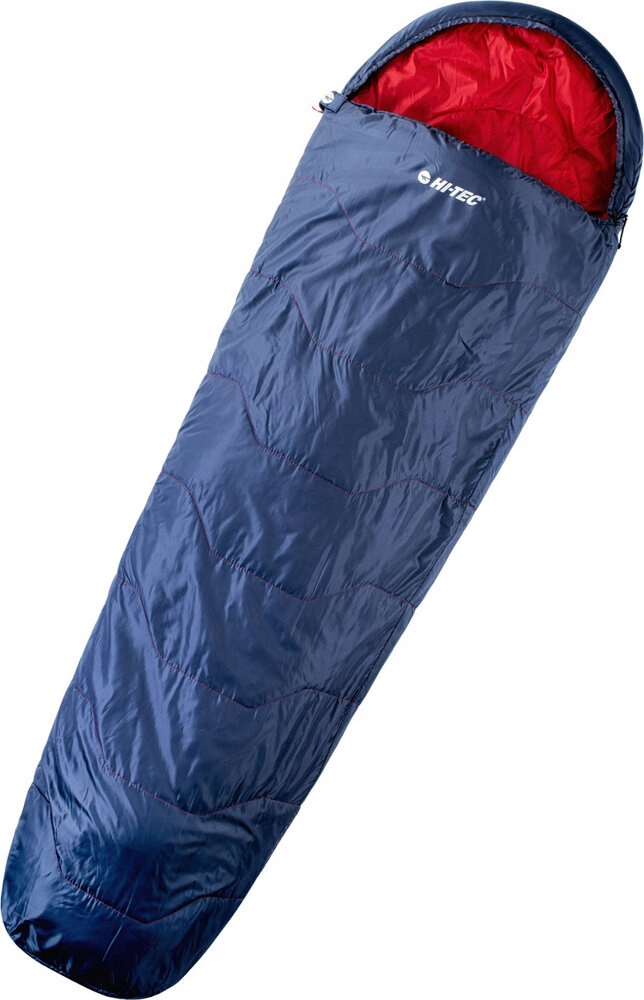 Turistický Spací Pytel Mumie Hi-tec Arez II Tmavě Modrý 230 X 80 CM