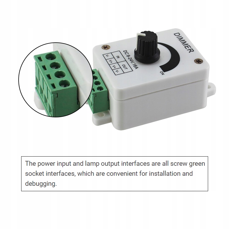 włącznik POKRĘTŁO ŚCIEMNIACZ TAŚM LED HALOGEN Kod producenta HL039