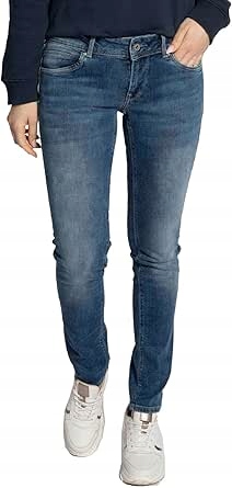 Pepe Jeans Modré Džíny Úzké Nohavice S Oděrkami Dámské 25/30 X_a