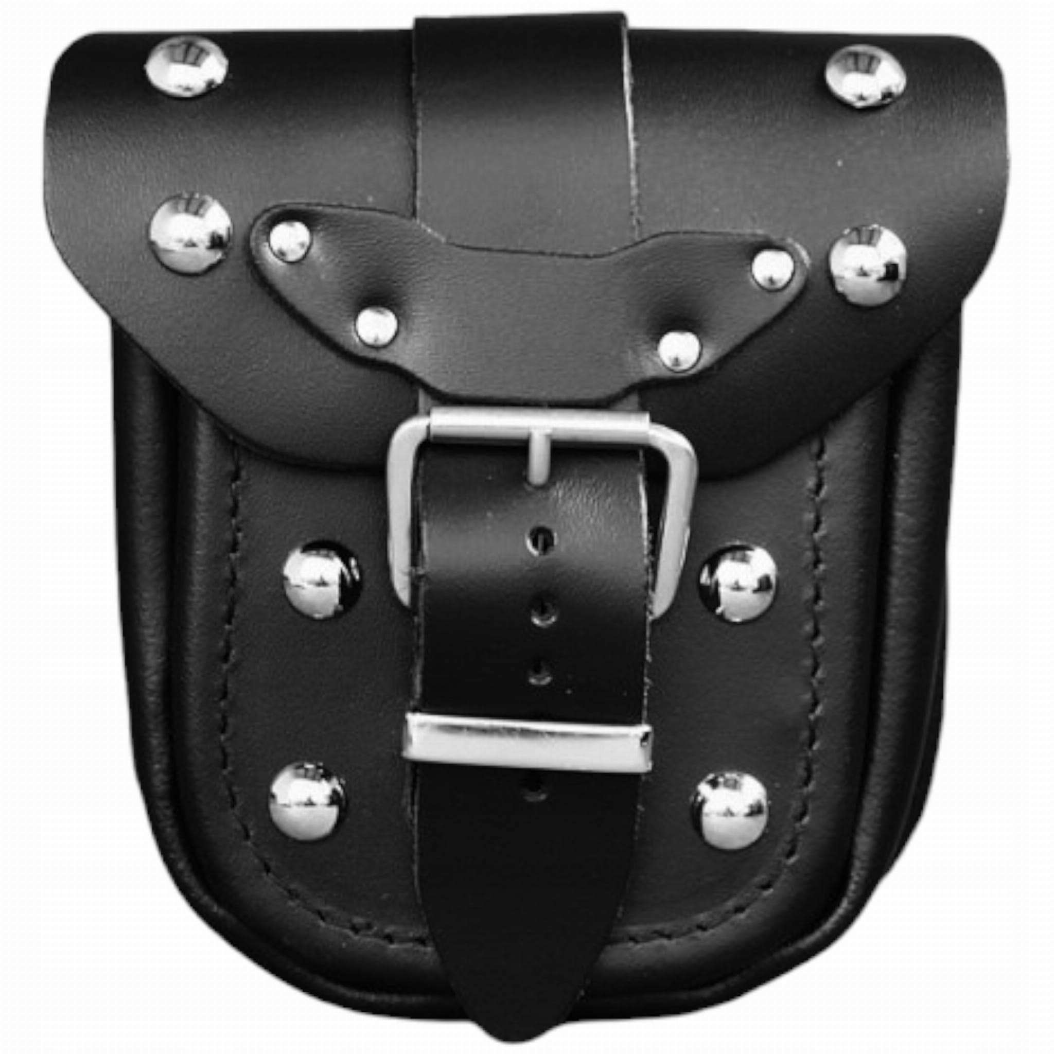 Kožená taška na motocyklový kufr Černá kapsa Taška s cvočky