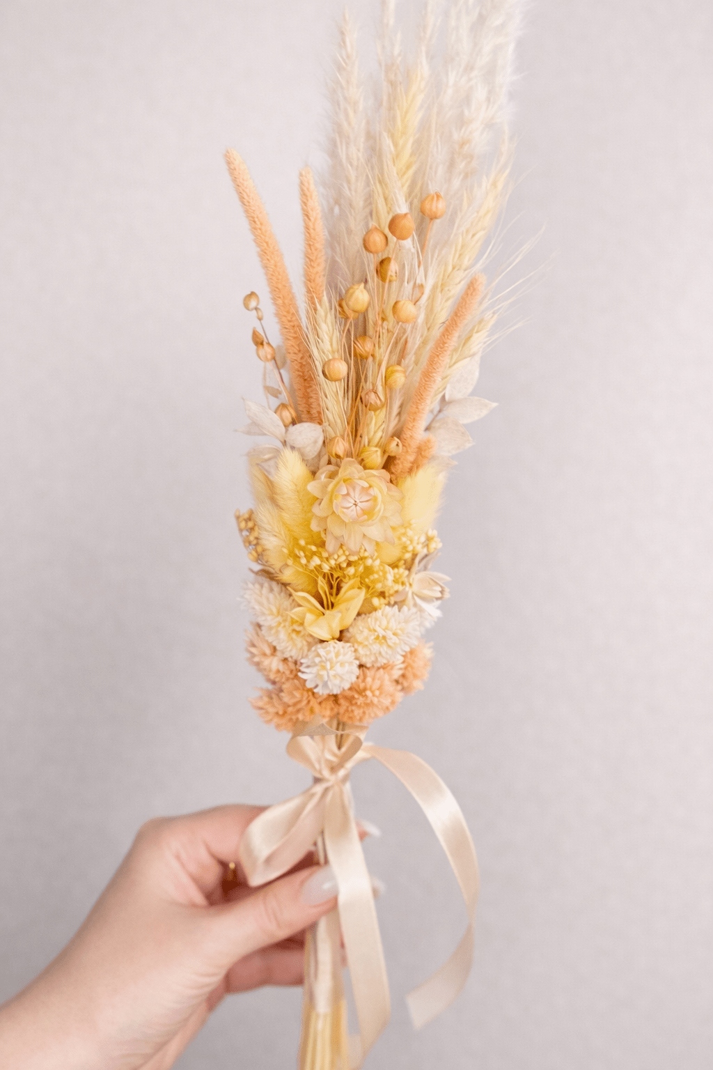 Velikonoční palma 45 cm s přírodními sušenými květy, velikonoční paletka