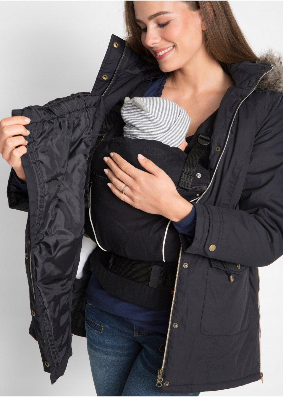 34 Bonprix PARKA CIĄŻOWA Wzór dominujący bez wzoru