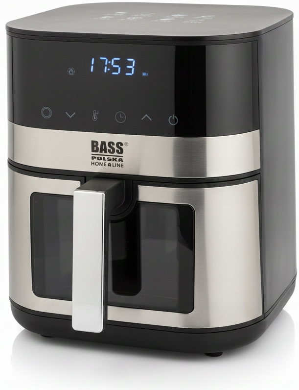 Frytkownica Beztłuszczowa 5,5L Okienko 2000W Air Fryer Czarna Frytownica XL