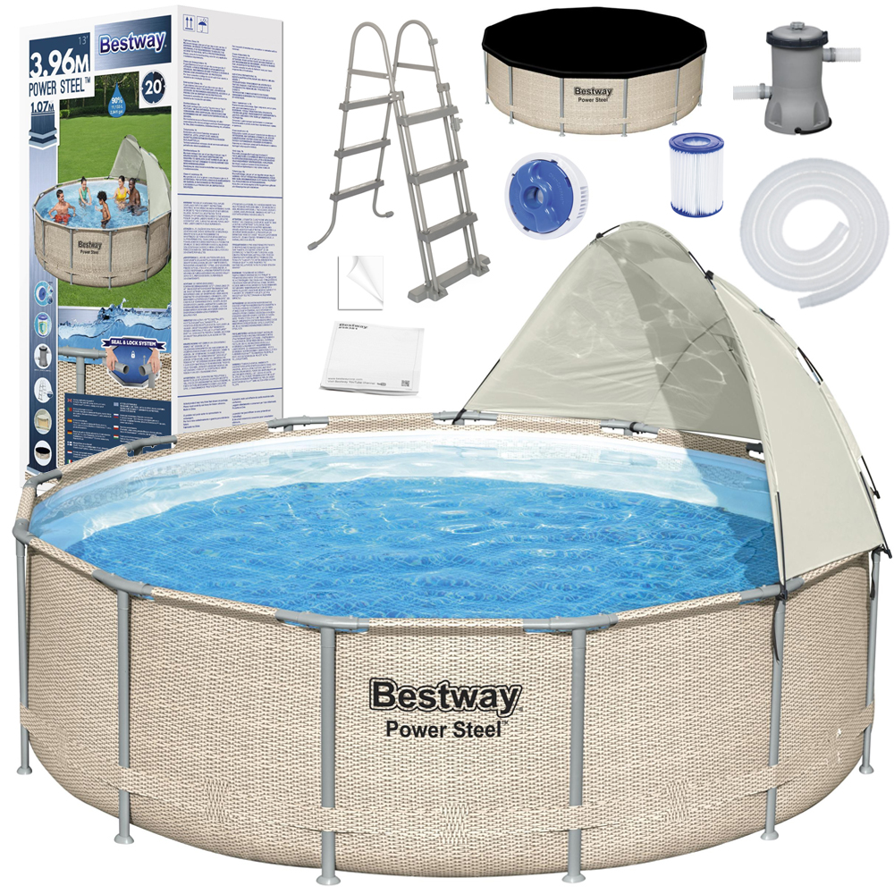 

Bestway basen stelażowy 396x107cm daszek 5614V