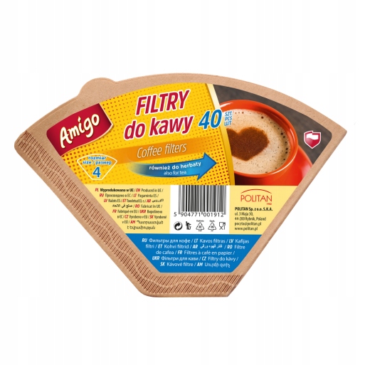 Filtry do kawy nr.4  folia - 40szt — 4
