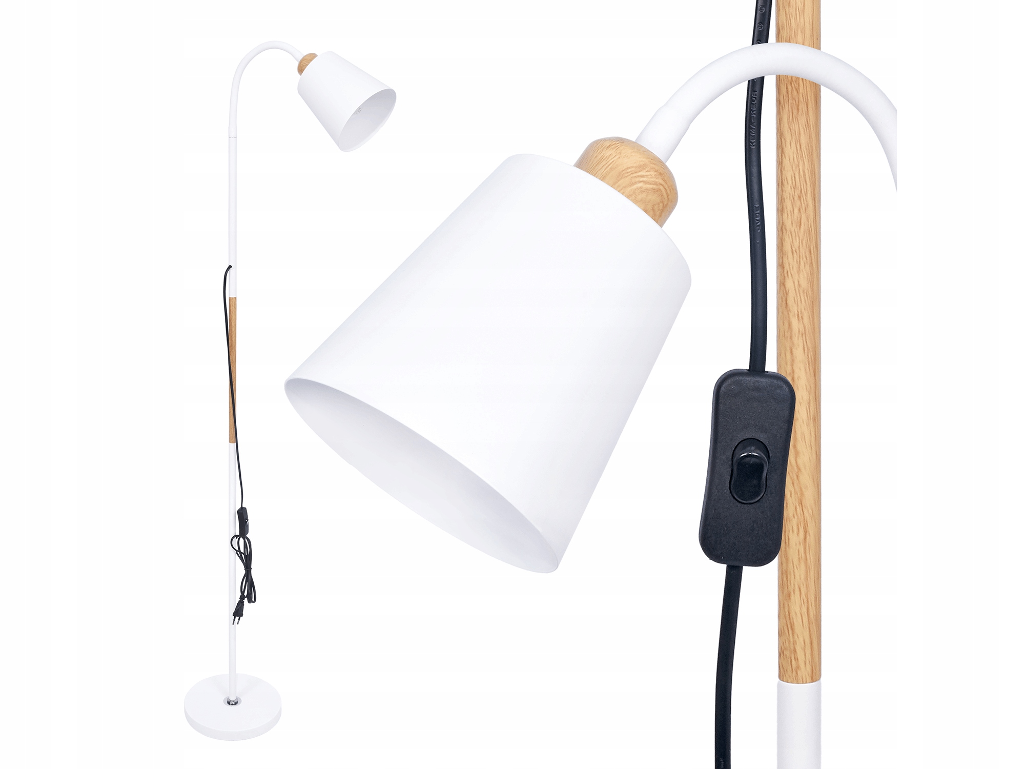 Led Stojací Podlahová Lampa Bílá 1xE27