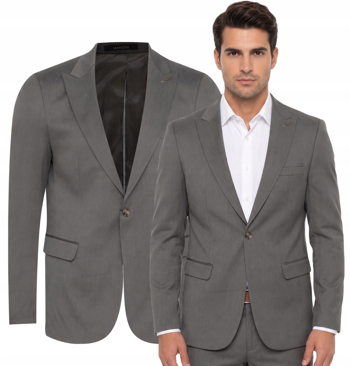 Sako Pánské hnědé elegantní společenské obchodní jednořadé
