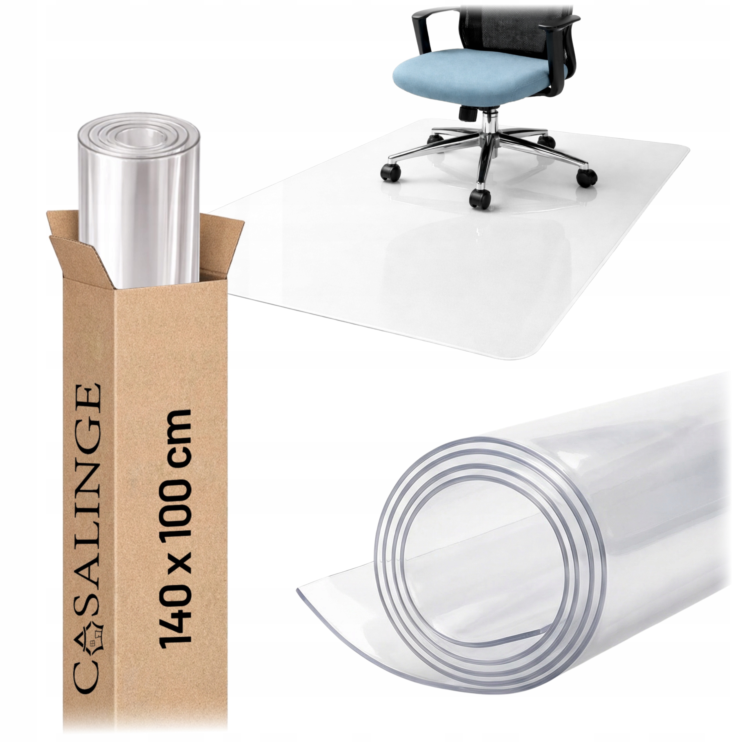 Mata Ochronna Pod Fotel Krzesło Meble Podkładka Na Podłogę 140x100cm Gruba