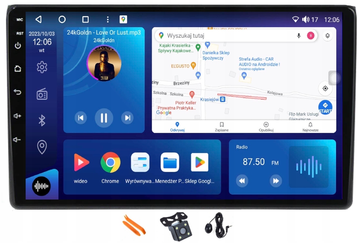 Rádio Android Navigácia Qled Carplay 64GB Lte Toyota Corolla Verso 01-07