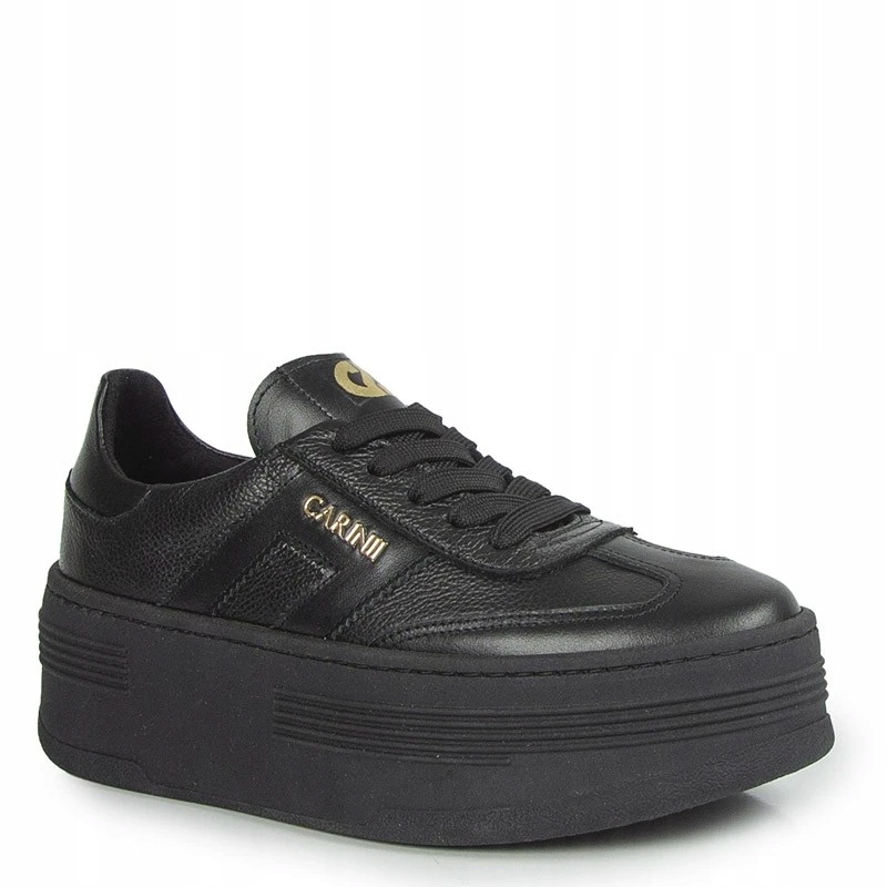 Carinii B9992 Černé Kožené Tenisky 38
