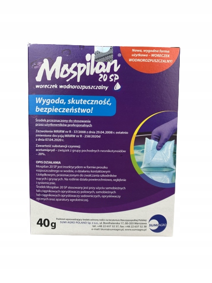 

Mospilan 20 Sp 40G owady mszyca ćma bukszpanowa
