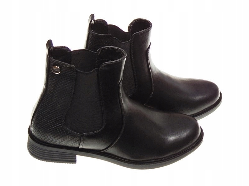 BOTKI SZTYBLETY Z GUMKAMI LA1012 BLACK r. 38 Kod producenta LA1012