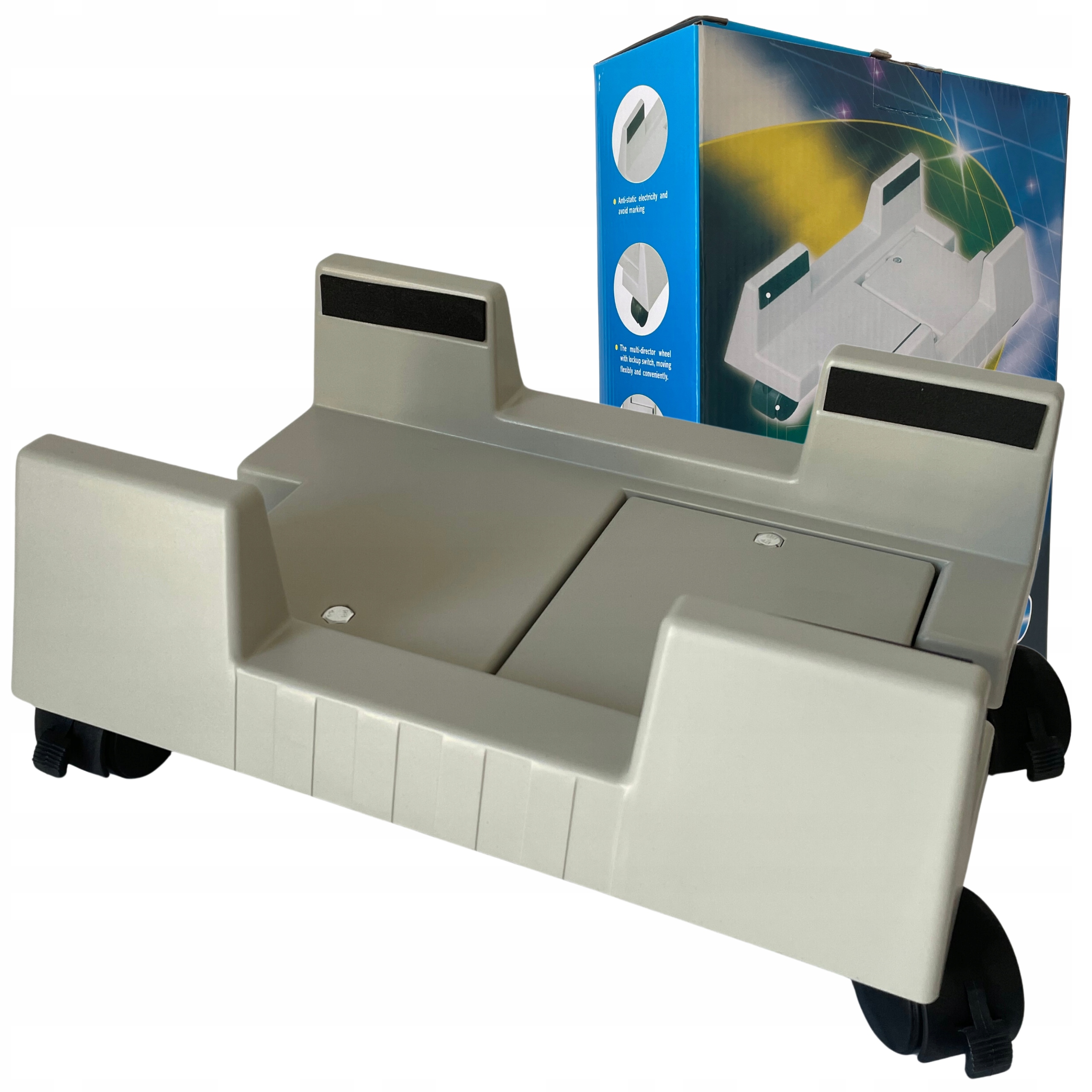 PODSTAWKA POD KOMPUTER STACJONARNY PC NA KÓŁKACH WÓZEK STOJAK REGULOWANY