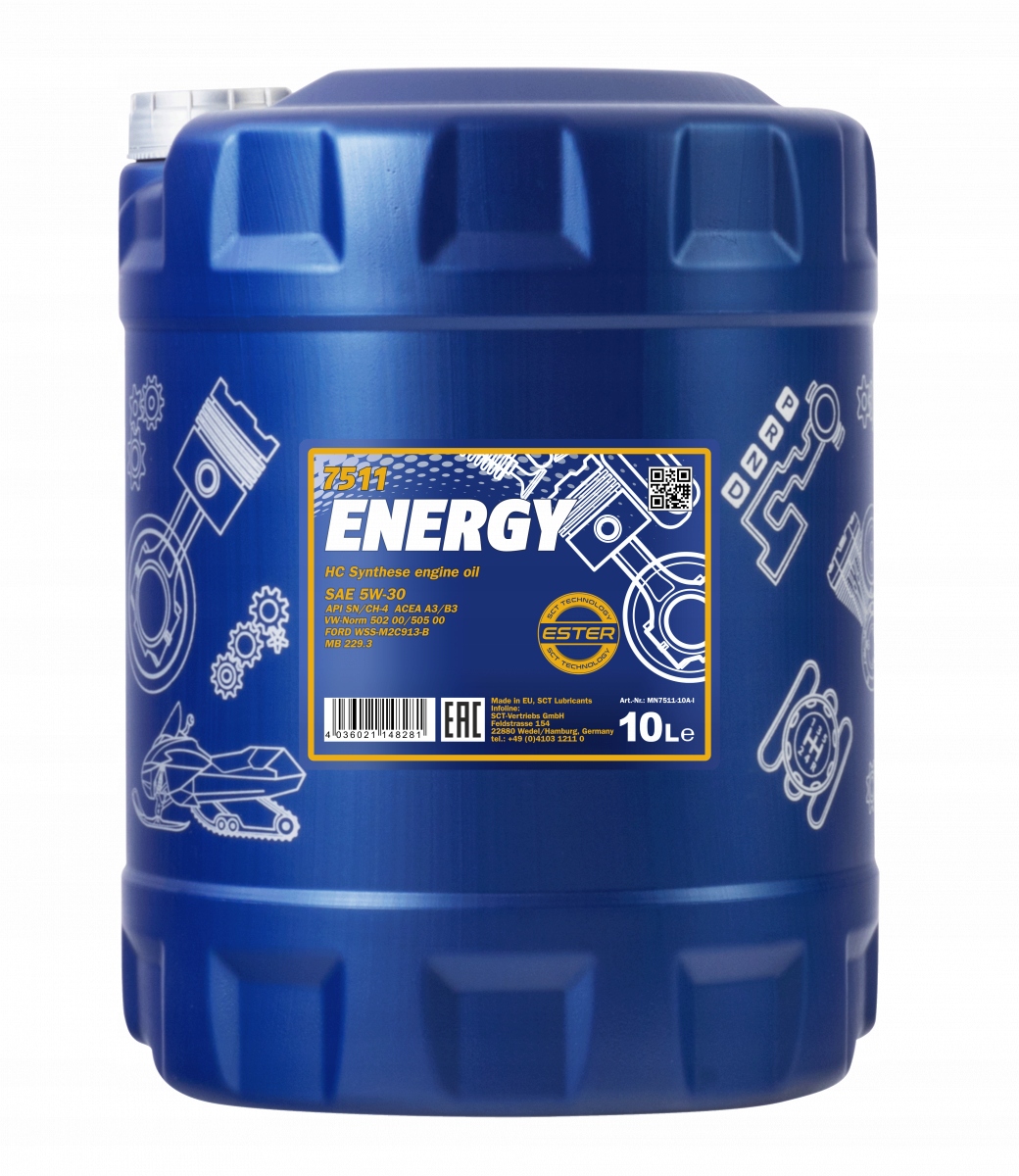20 litrów 5W30 olej Mannol ENERGY API SL/CH-4; ACEA A3/B3