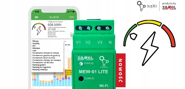Monitor licznik energii Zamel SUPLA MEW-01 LITE Rodzaj inny