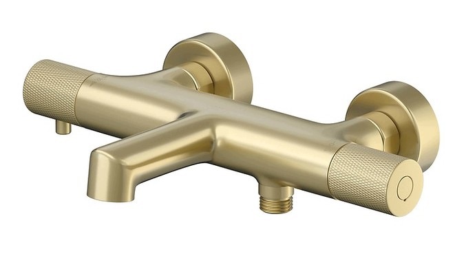 Vanová Nástěnná Termostatická Baterie Zen By Cersanit Zlatá Matná S1001-159