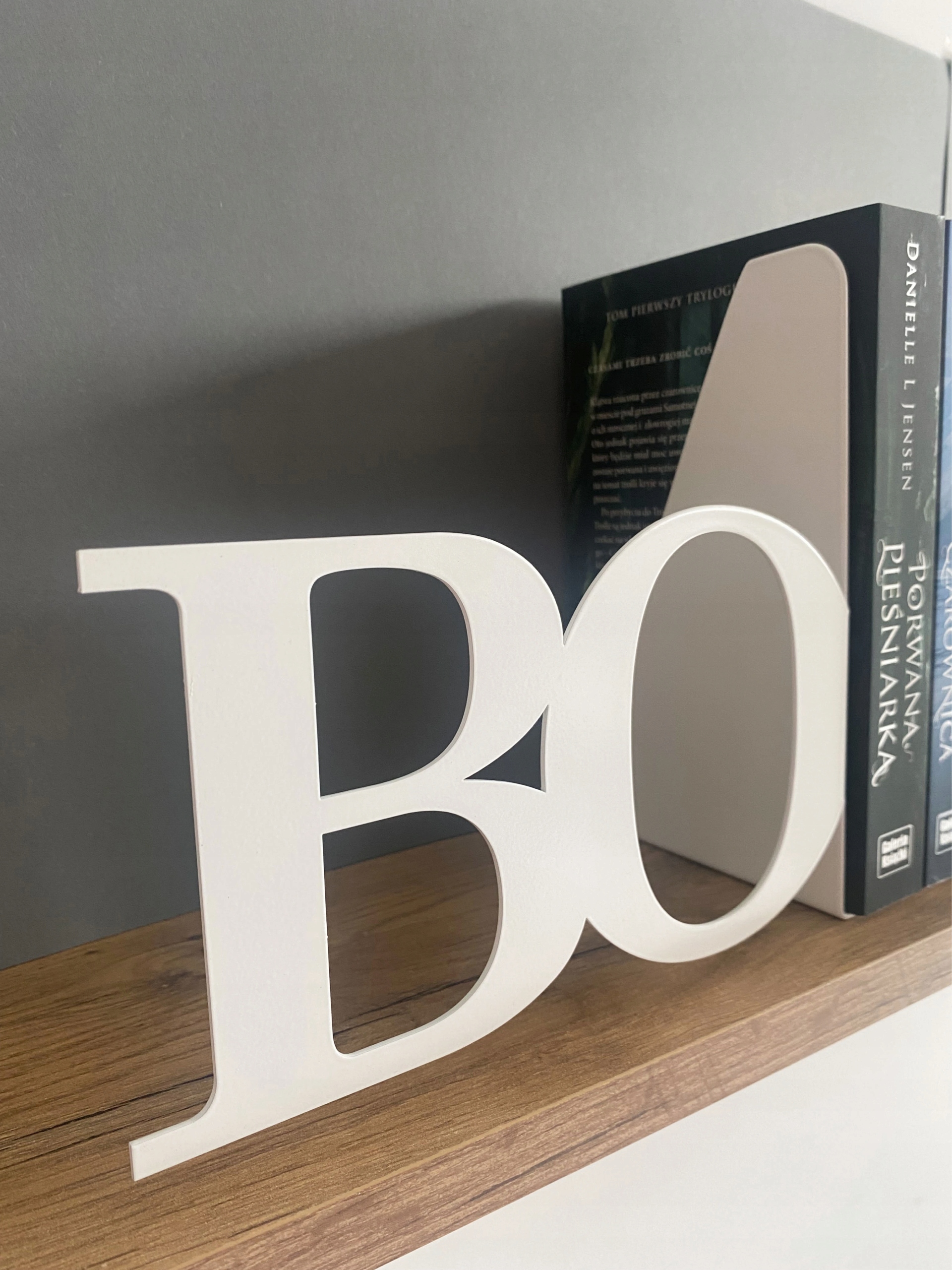 Podpórka do książek 2 części BOOK biały + GRATIS Marka bez marki