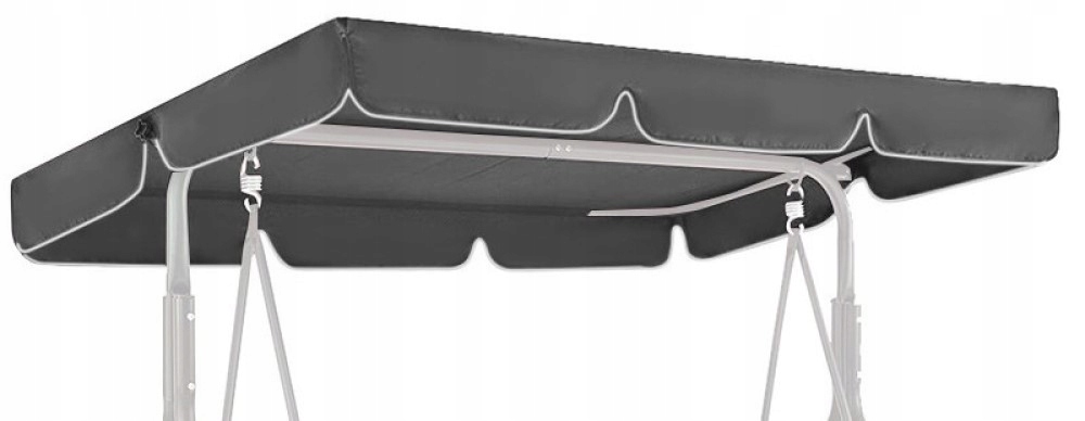 Daszek osłona do hustawki ogrodowej 200x120cm graf