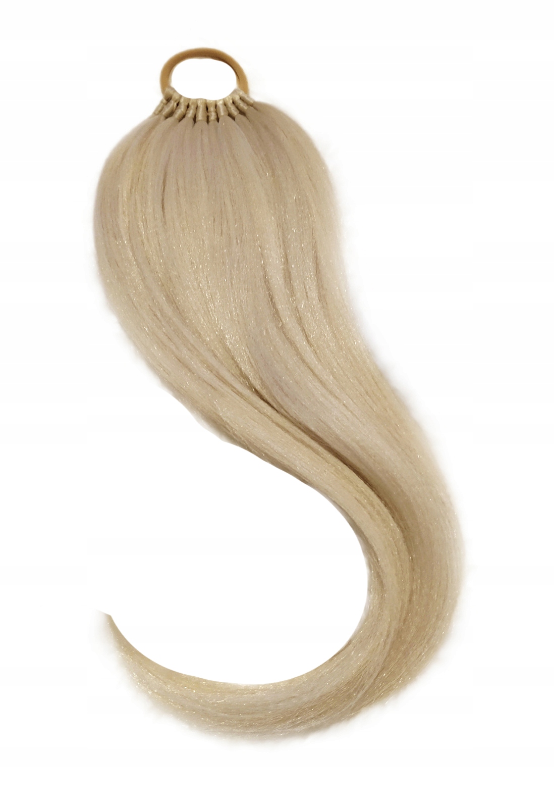 Připínací poník na gumičce, Příčesek, světle blond, Slunečná Blondýnka, 70 cm