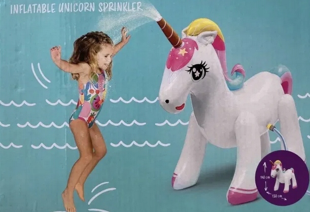 DMUCHANY JEDNOROŻEC UNICORN ZRASZCZ OGRÓD 140CM Marka Joinco