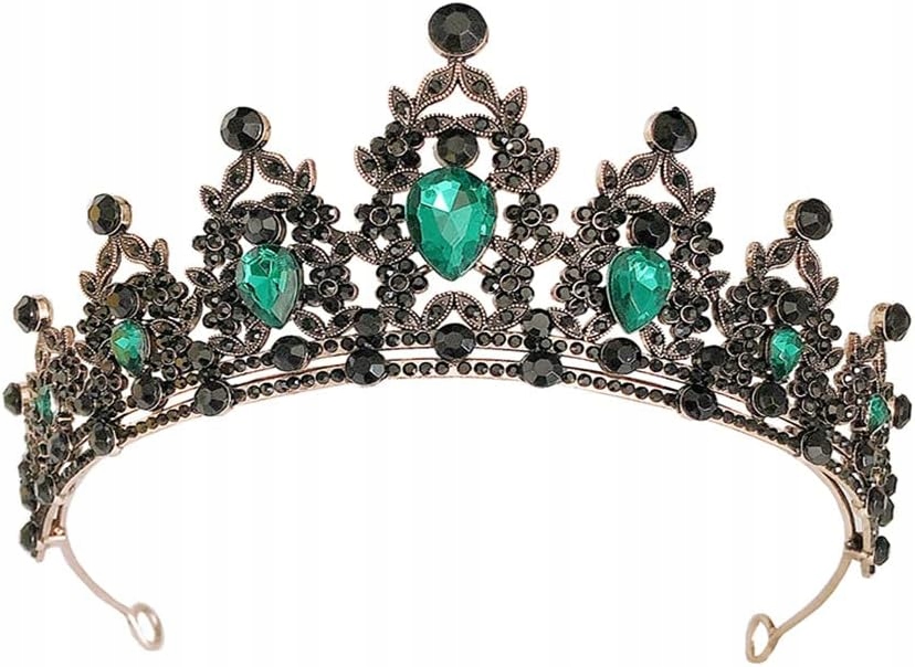 Královská Tiára koruna barokní vintage horský křišťál