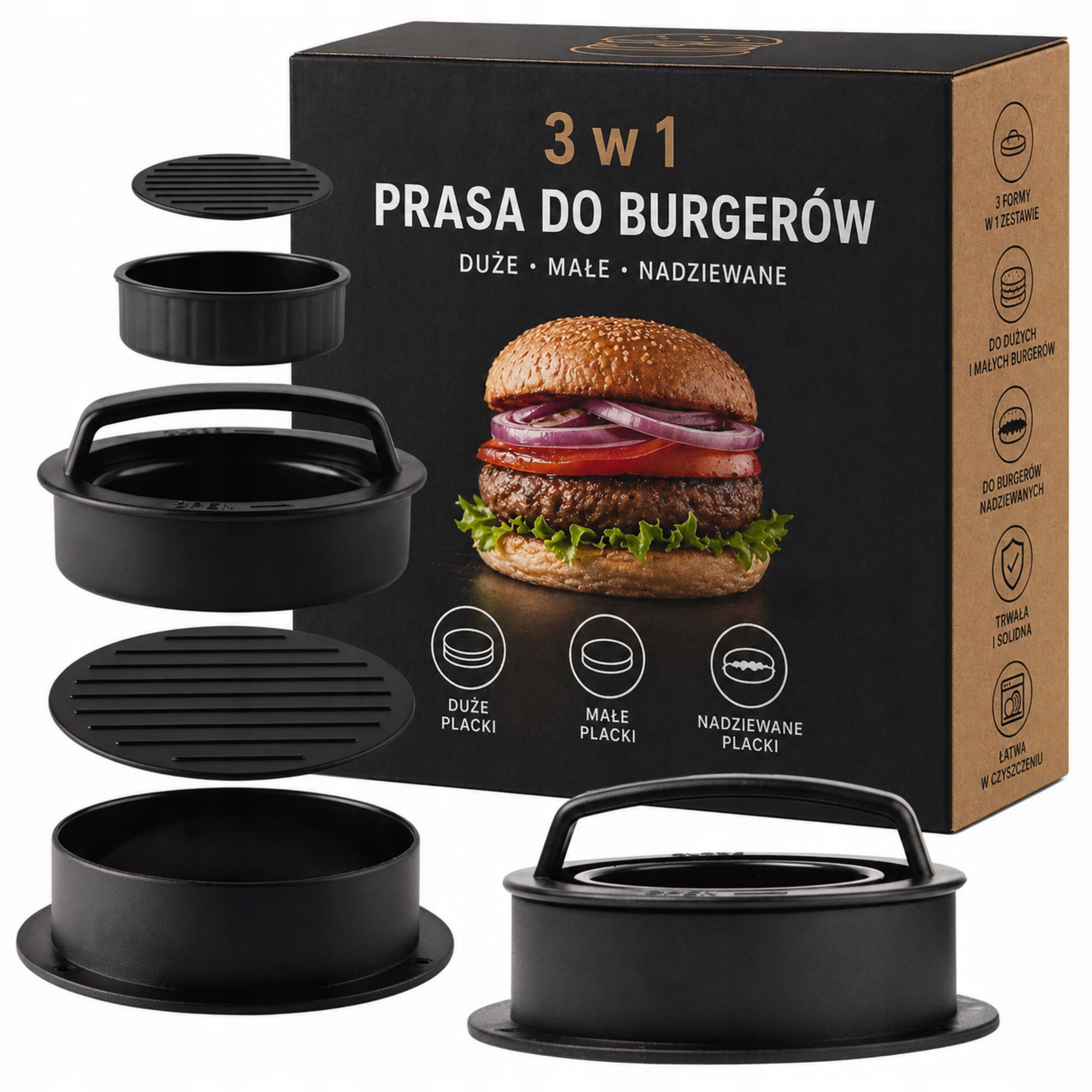Prasa Do Smash Burgerów Grillowania Gotowania Hamburgerów Praska Na Grilla