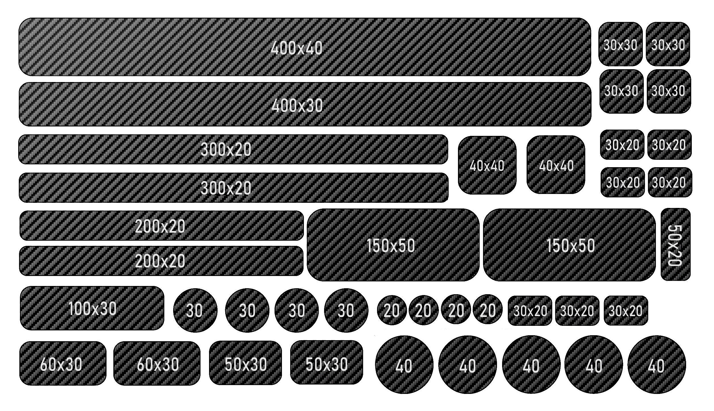 

Naklejki ochronne Folia Carbon na rower 40 szt