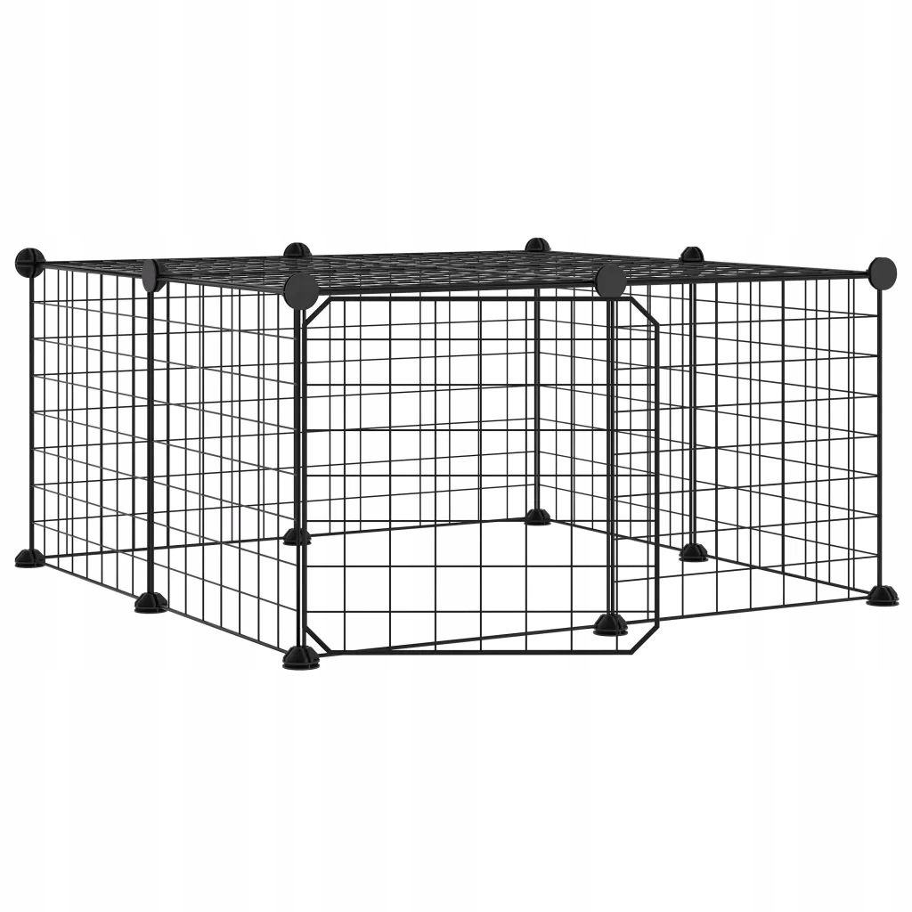 Levně Klec pro zvířata 12 panelů 35x35 černá
