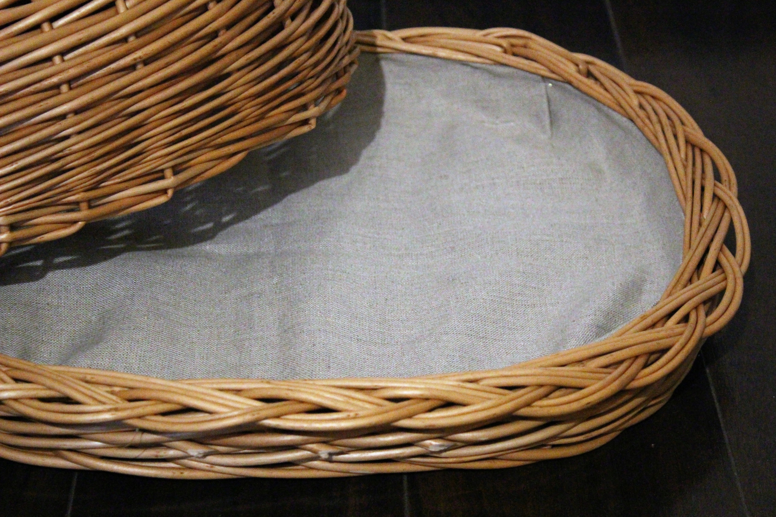 Chlebak wiklinowy kosz na chleb z wyściółką lnianą Marka inna