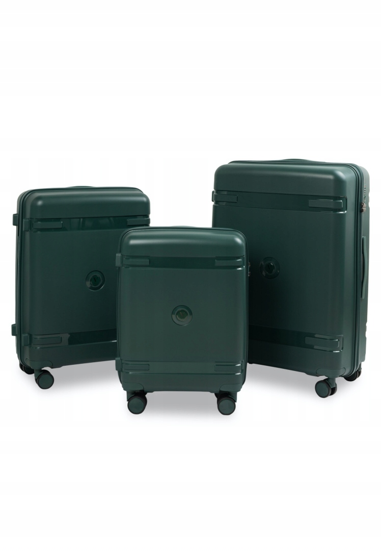 Komplet 3 walizek Vado PP-8806 polipropylen Blackish Green