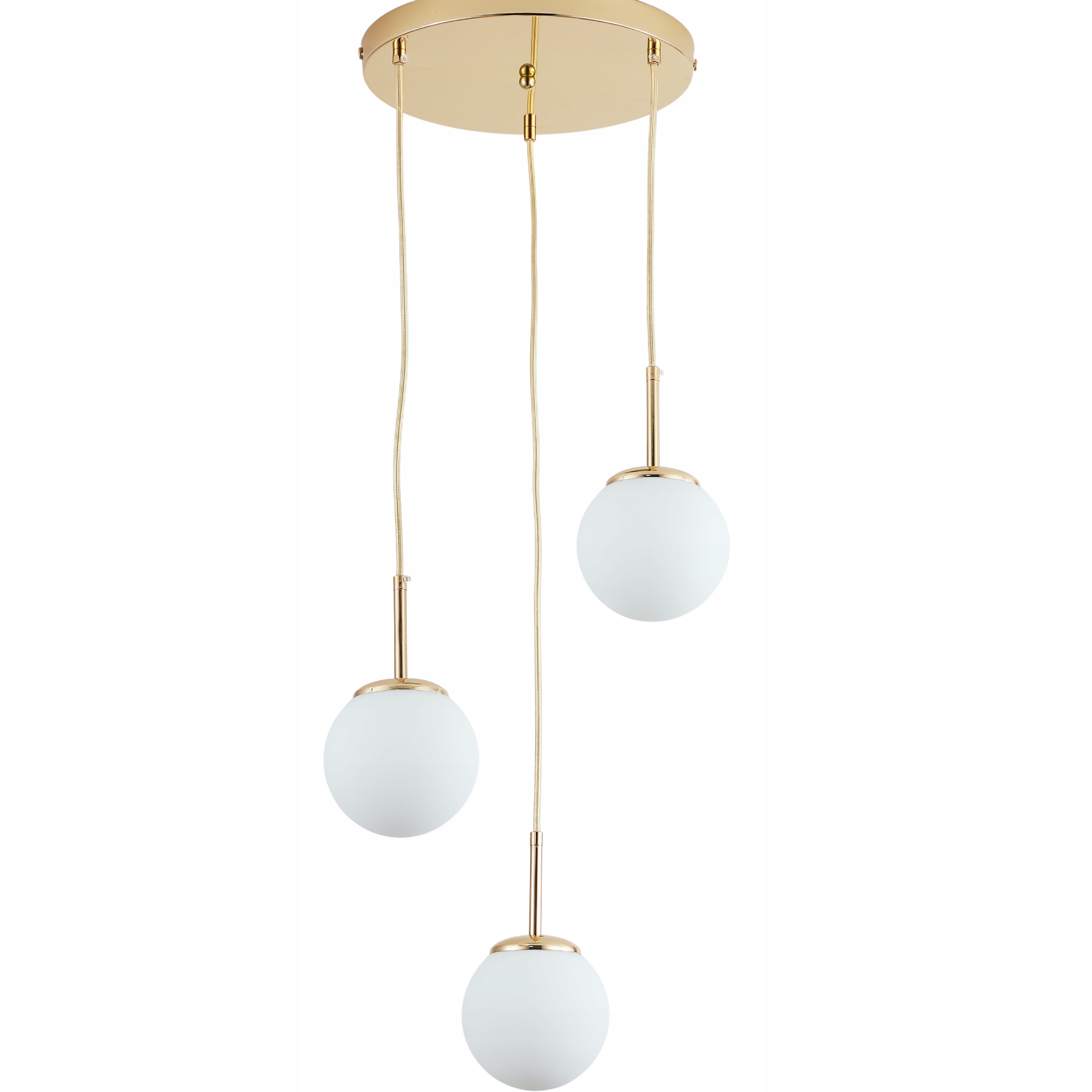 Závěsná Stropní Lampa Lustr Kule zlatá Moderní glamour