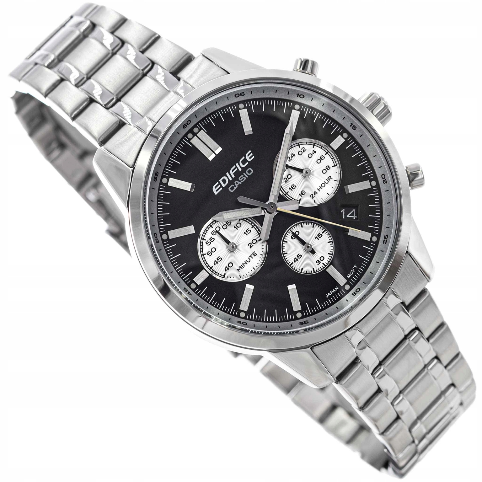 Pánské Hodinky Casio EFR-575D-1AEF Edifice S Chronografem A Ocelovým Náramkem, Vodotěsnost 10 Bar