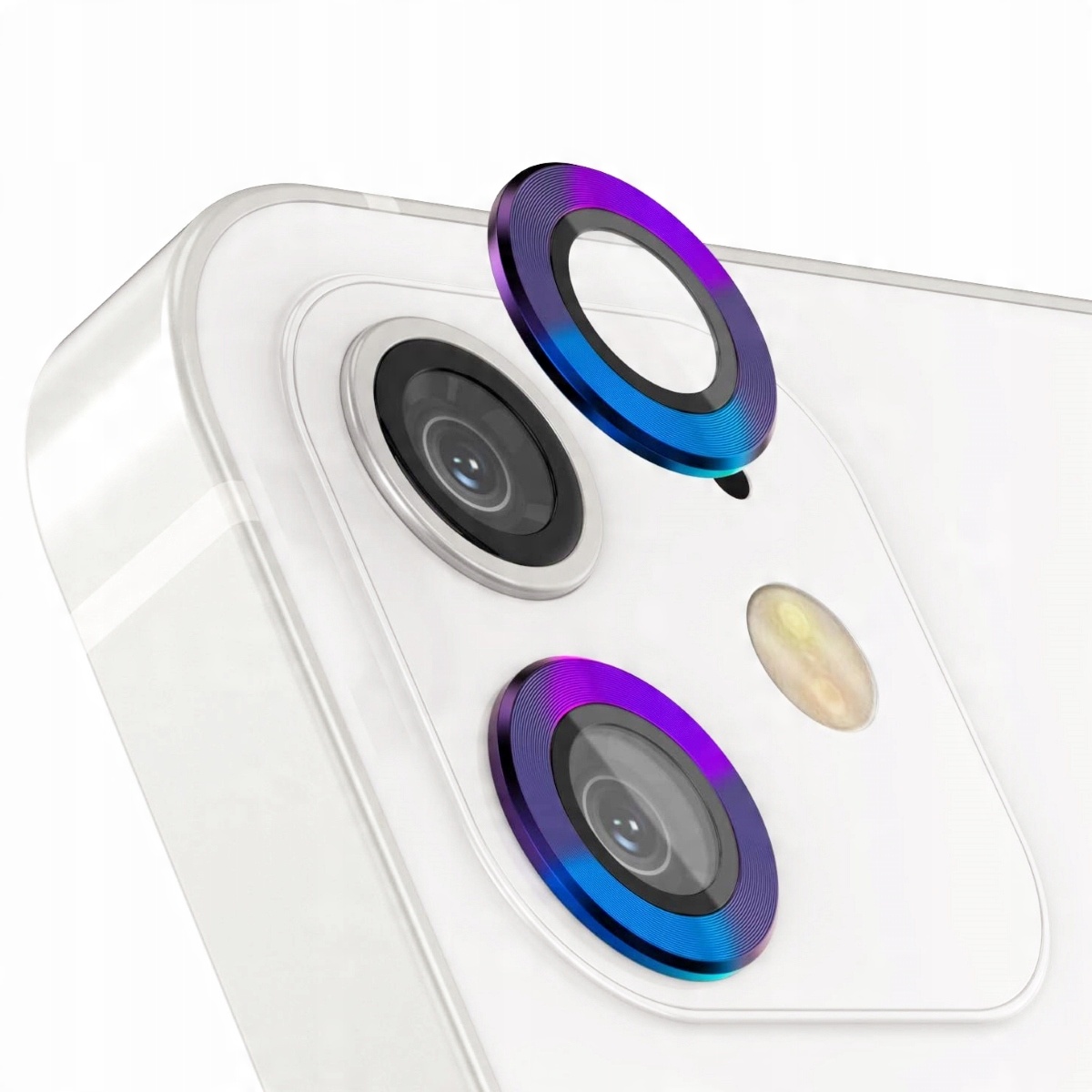 

Ring Szkło na Aparat do iPhone 12 Mini Tęczowy