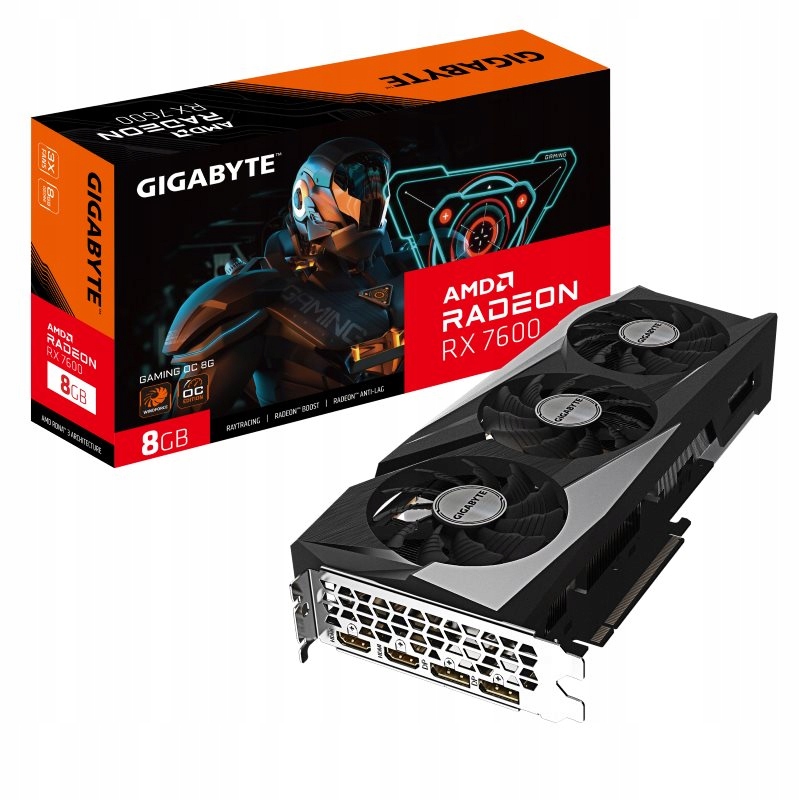 Gigabyte Vga Amd Radeon Rx 7600 Gaming Oc 8G, 8G GDDR6, 2xDP, 2xHDMI…