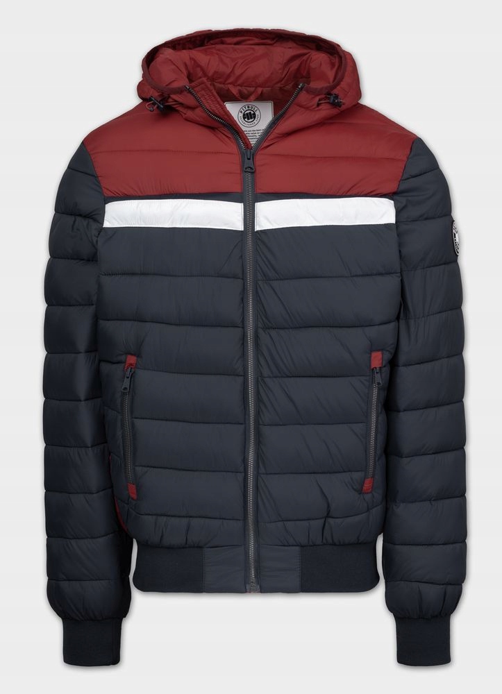 Pánská Zimní bunda Pitbull , prošívaná s kapucí zateplená, Rubio