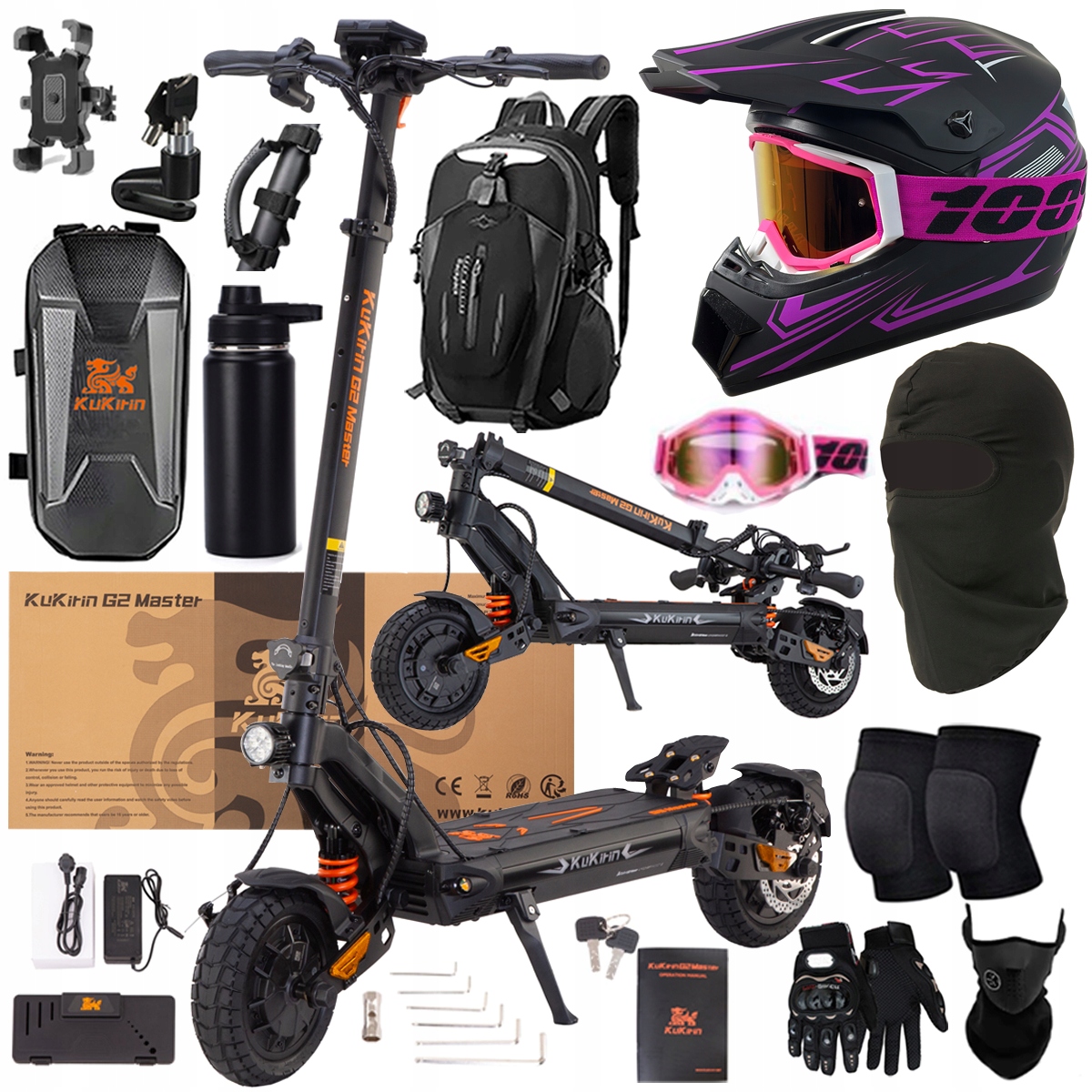 Kukirin G2 Master elektrické vozidlo 2000W 52V 20.8AH 70KM 60KM/H +Dárek